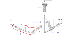 Dzwignia do biegów pośrednia Polaris 1823423