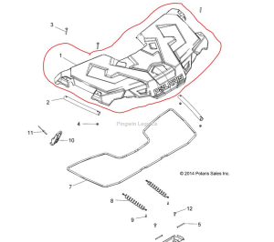 Pokrywa bagażnika przód Polaris 570 2636574-070