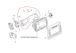 Mocowanie licznika Polaris RZR 5453569-070