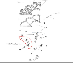 Ramię bagażnika prawe Polaris Scrambler 5632710