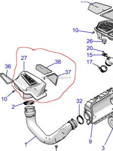 Wlot powietrza RZR Pro Intake prawy 2637233