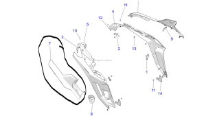 Błotnik Rzr Pro 5455888-266 Polaris czarny prawy