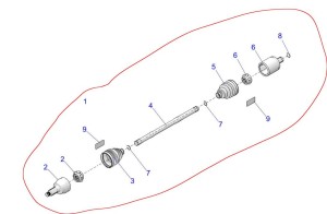 Półoś Polaris 1334202 Scrambler S przód sportsman