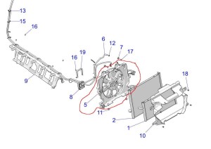 Wiatrak wentylatotr chłodnicy 2414614 Polaris RZR