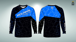 Jersey bluza Polaris czarno-niebieski  S