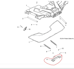 Uchwyt przedniej klapy Polaris 570 5259854-329